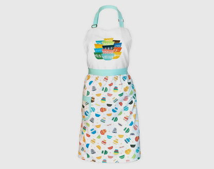 Pyrex-Inspired Cotton Apron — Retro Kitchen Charm