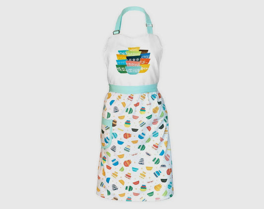 Pyrex-Inspired Cotton Apron — Retro Kitchen Charm