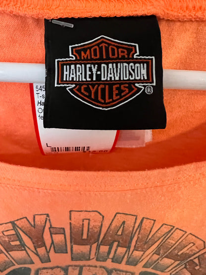 Size L Harley-Davidson Orange T-shirt