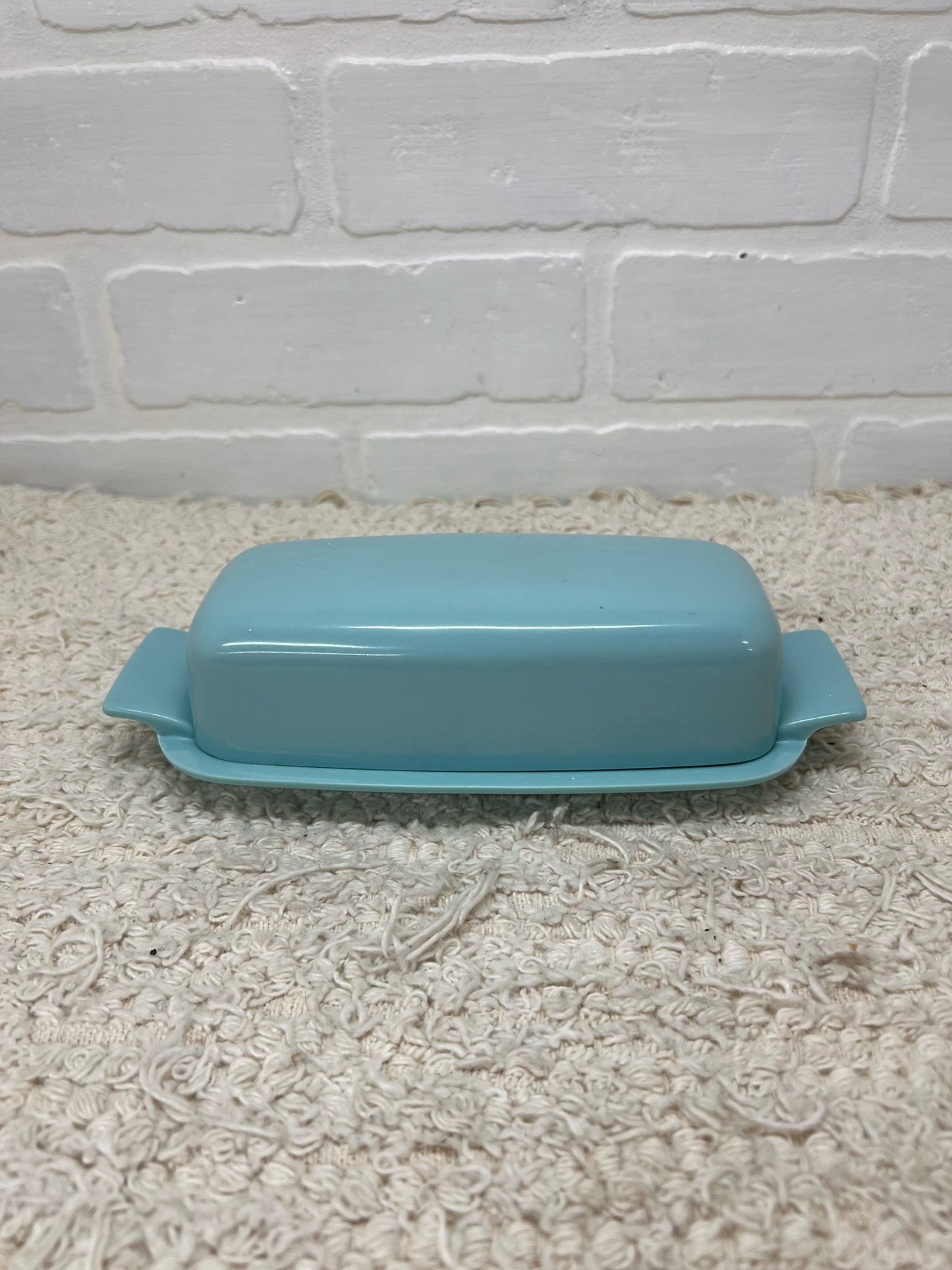 Light Blue vintage melmac butter dish