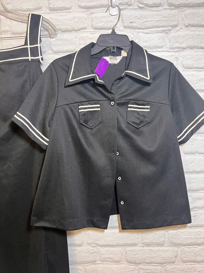Montgomery Ward Dress Dress - Black & White Sailor Style 70's Combo