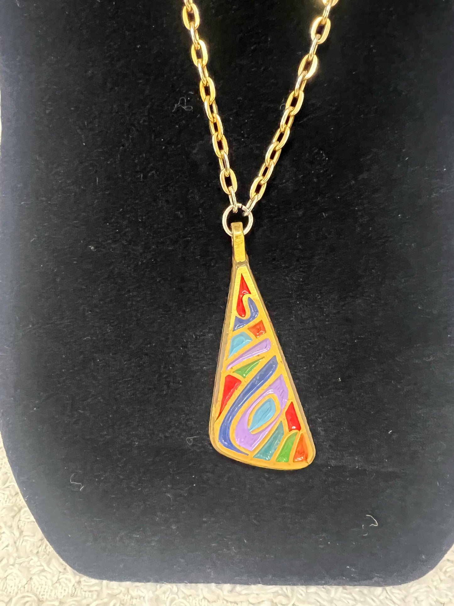 Terra Sancta Guild 1960's Abstract Pendant Necklace