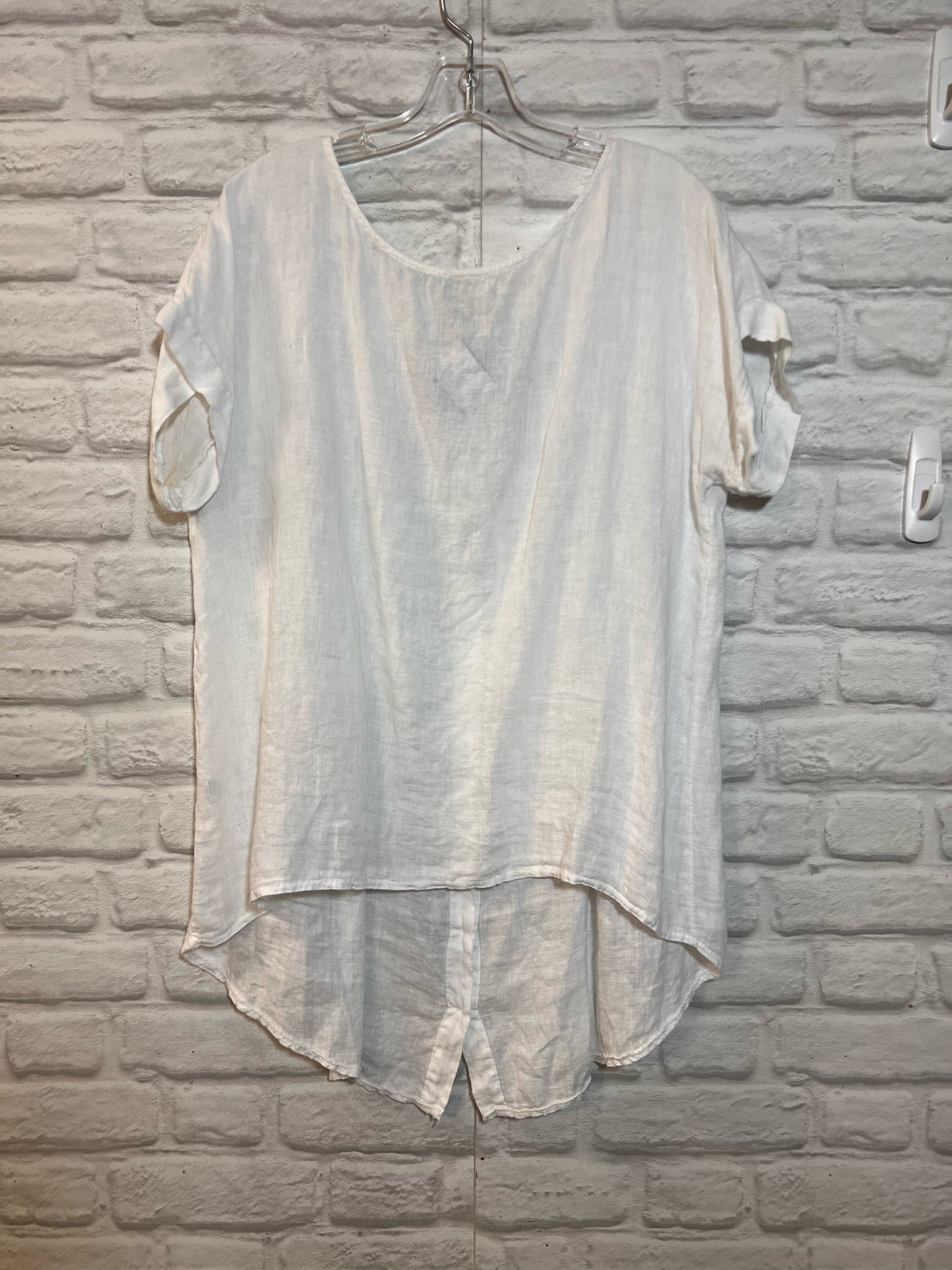 Size M Terzo Millennio 100% linen White Blouse