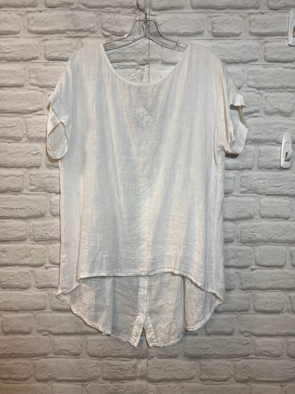 Size M Terzo Millennio 100% linen White Blouse