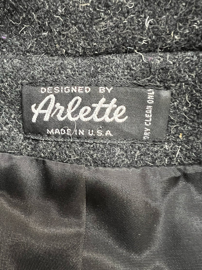 Arlette Vintage Gray Wool Trench Coat
