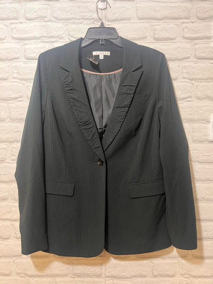 Size 12 CAbi One Button Pinstriped Blazer