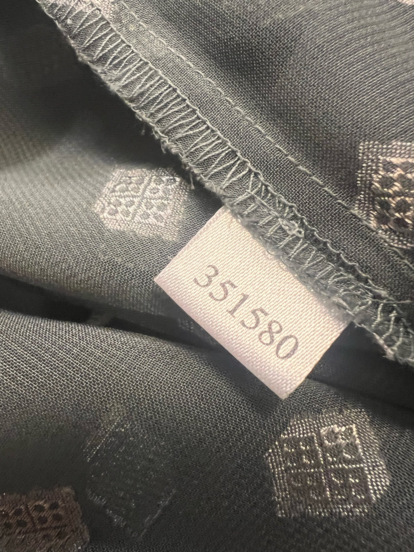 Size S Semi-Sheer Gray & Silver Blouse