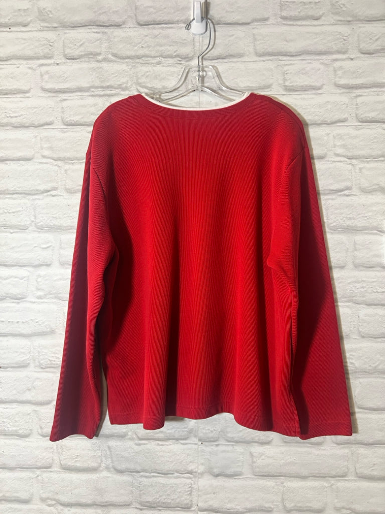 Size 1X Carolyn Taylor red sweater