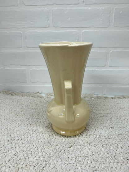 McCoy 8" tall cream colored vase