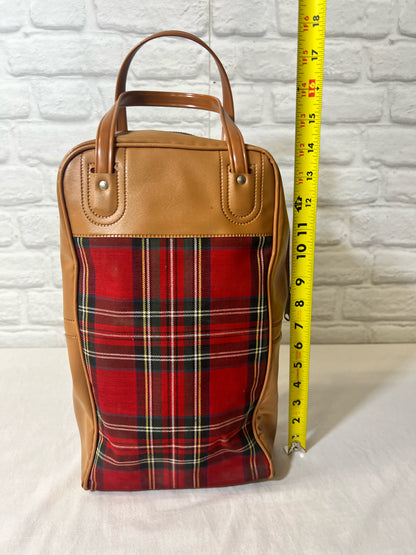 Vintage red plaid Thermos bag