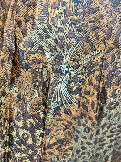 Plaza South Vintage Leopard Print Secretary Bow Dress