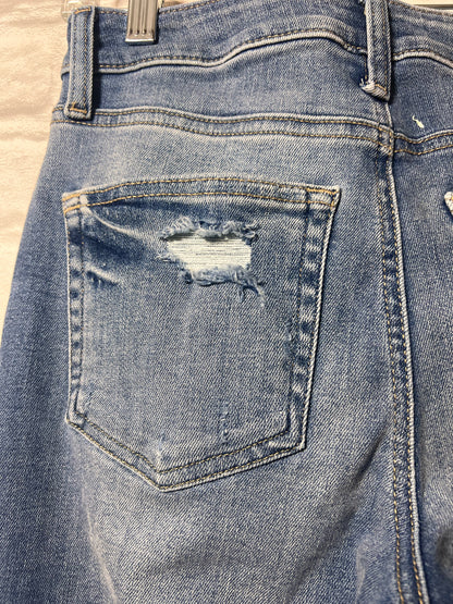 Edgely Size 6 High-Rise Flare Distressed Jeans
