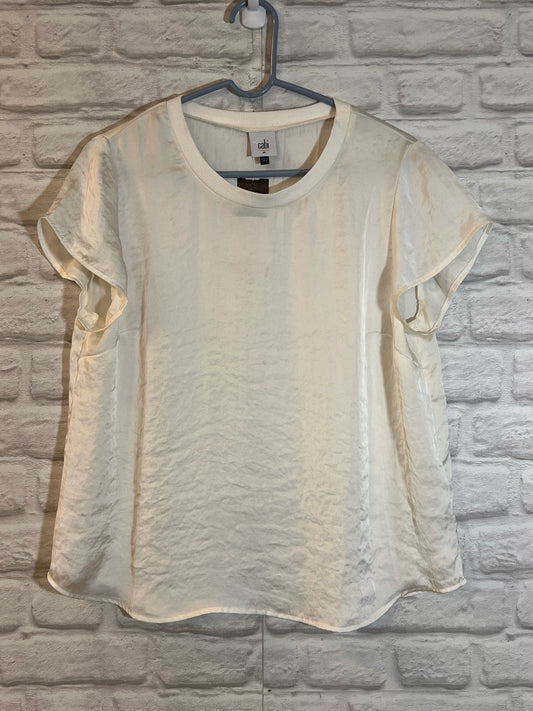 Size M CAbi Silky White T-Shirt Style Top