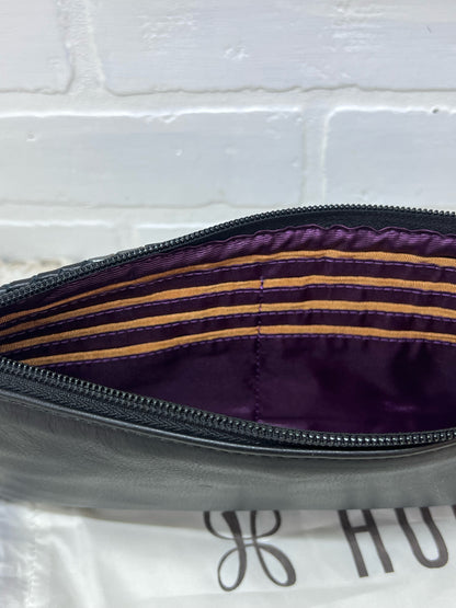 NWT Hobo Vide Wristlet in Black Metallic Woven Leather