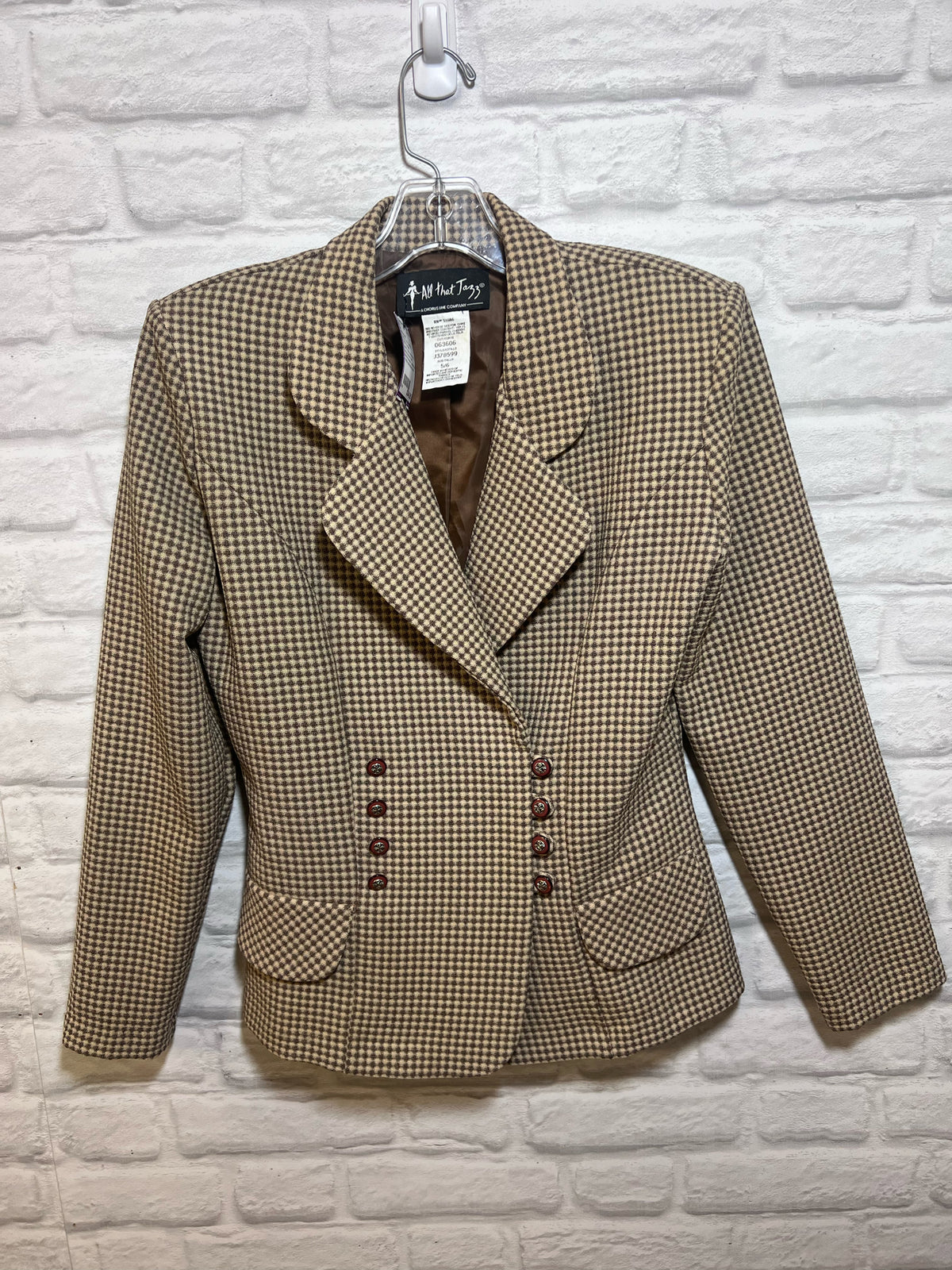 All that Jazz Circa 1990's Checked 2-Piece Skirt Suit Set