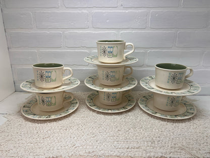 Taylorstone Cup & Saucer Set - Atomic Pattern MCM