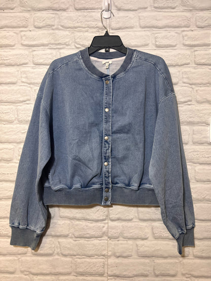 Size M Aerie Denim Look Snap Front NWT Jacket