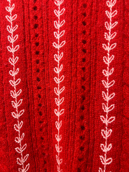 Size L Boden Red & White Sweater