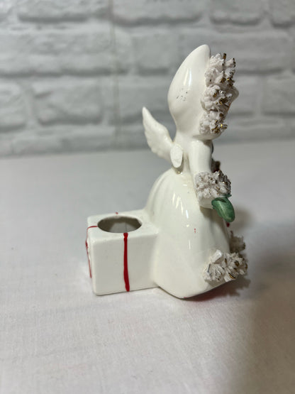 Holt Howard 1950's angel figurine/taper candle holder - broken wing