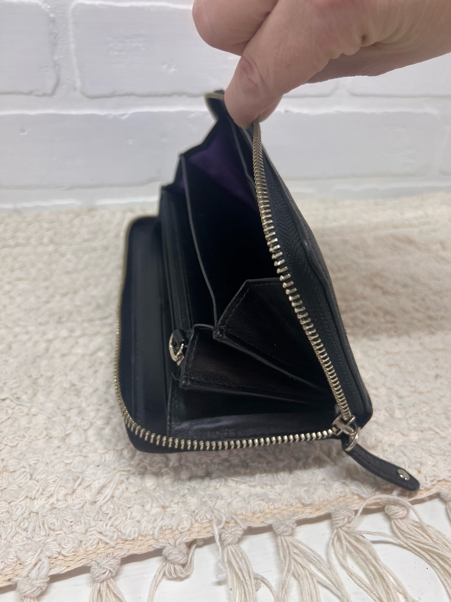 Coach Accordian Wallet w/ Pleated Front Detail