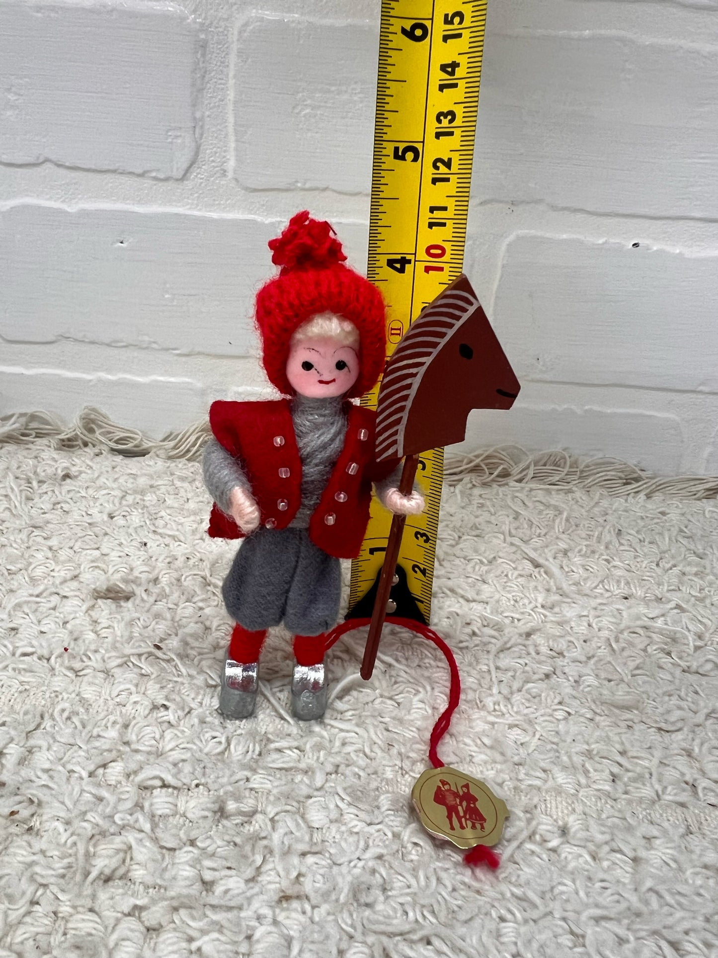 Anne Beate Danish Pixie (Nisse) Figurine – Handmade Scandinavian Holiday Decor, New in Box