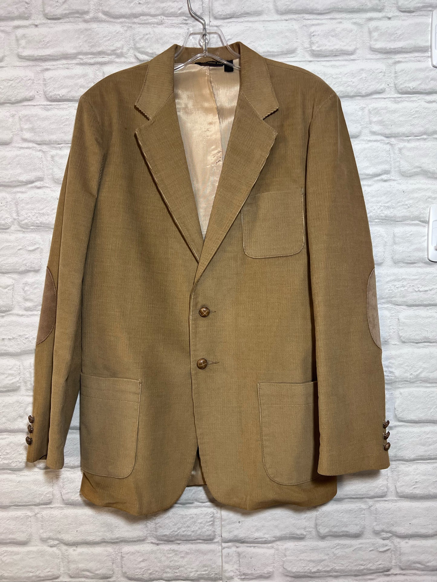 Farah Brand Men's Corduroy Blazer w/ Suede Elbow Patches Circa 1980s