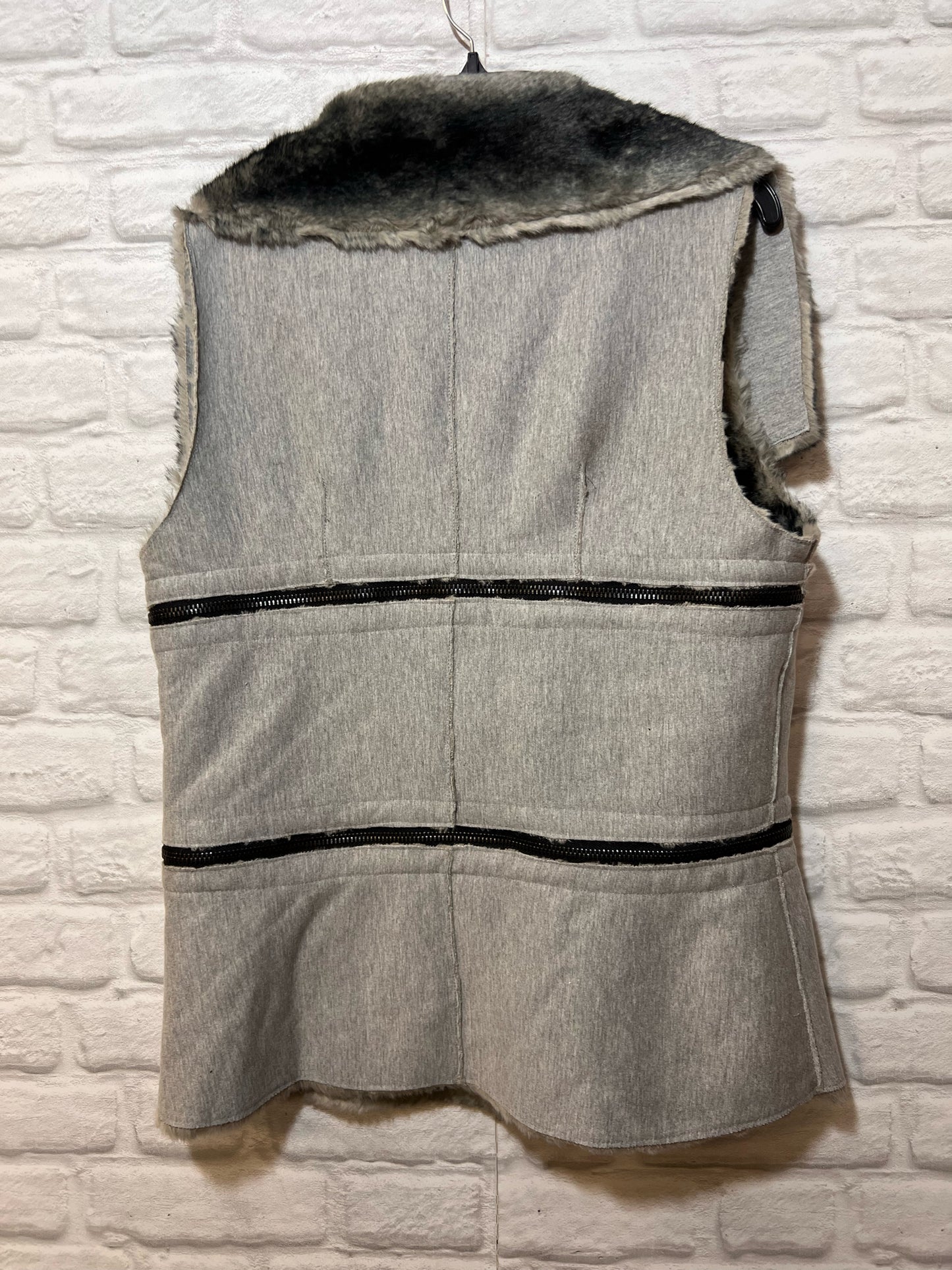 Size L Rebecca Elliot Faux Fur Zipper Vest