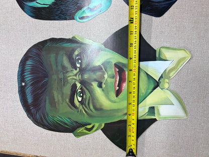 Vintage Universal Movie Monster Dracula, Frankenstein & Wolf Man 1960's Portrait