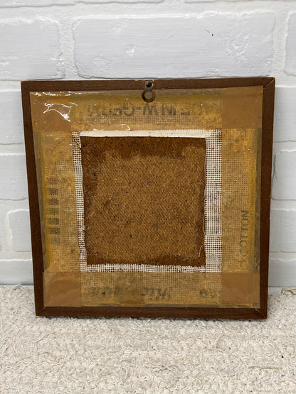 Vintage Needlepoint Farm Scene
