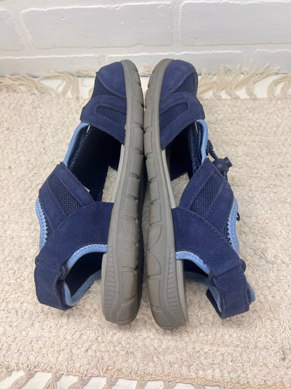 Shoe Size 9 Land's End blue closed toe all weather sandal