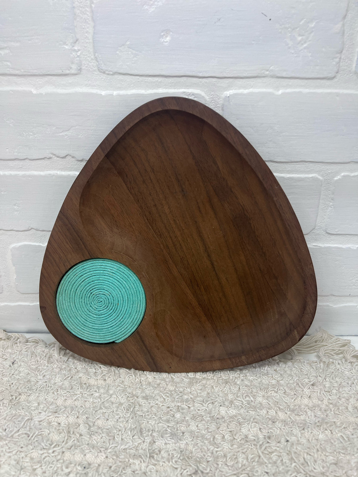 Gladmark MCM Rounded Triangle Walnut Plate