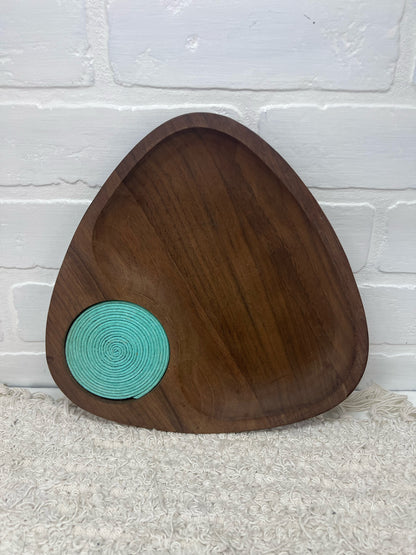 Gladmark MCM Rounded Triangle Walnut Plate