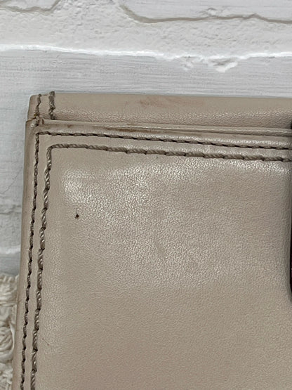 Coach Bone Colored Glove Tanned Leather Clutch Wallet