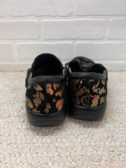 Shoe Size 36/6 Alegria Black Floral Embossed Casual Shoes
