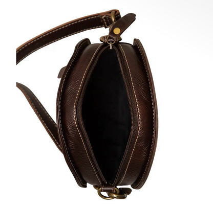 Myra Bag Magnolia Lane Hand-Tooled Round Bag