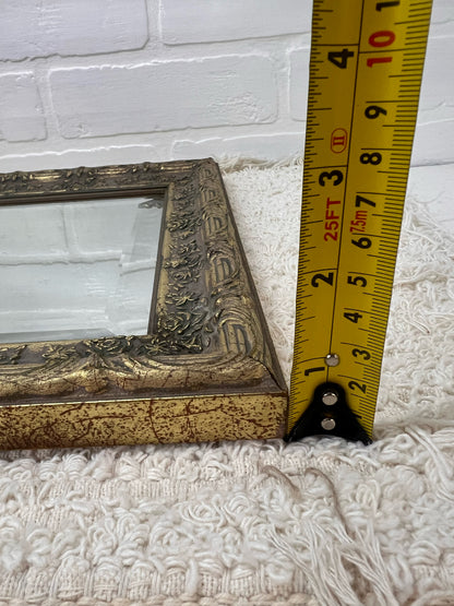 Vintage Ornate Framed Beveled Mirror