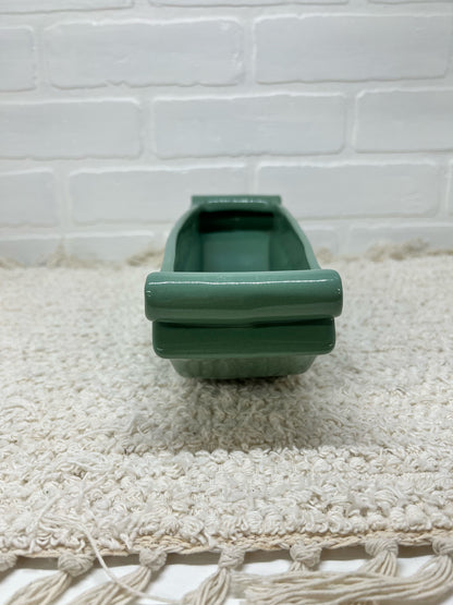 Abingdon 1940's teal blue/green rectangular planter