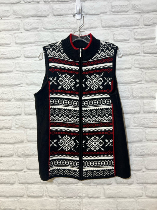 Size X-Plus CJ Banks Christmas/winter zip front sweater vest