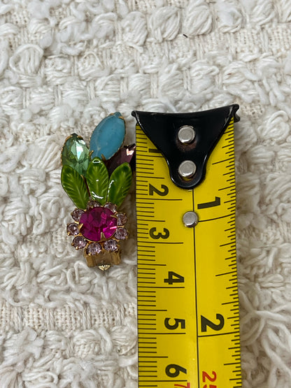 Mid-Century pin and clip on earrings