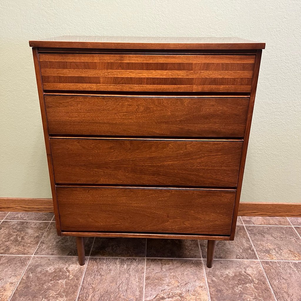 MCM Tall Dark Wood Dresser