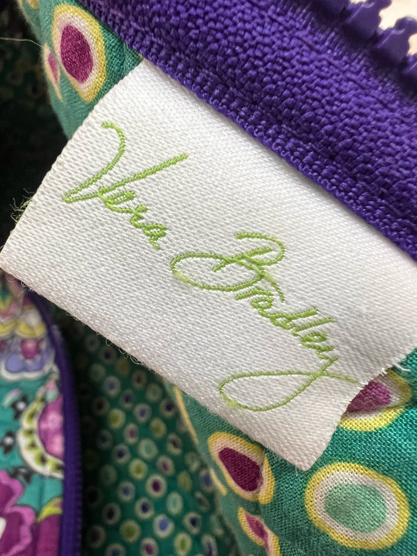 Vera Bradley Heather Purple Paisley Quilted Duffle