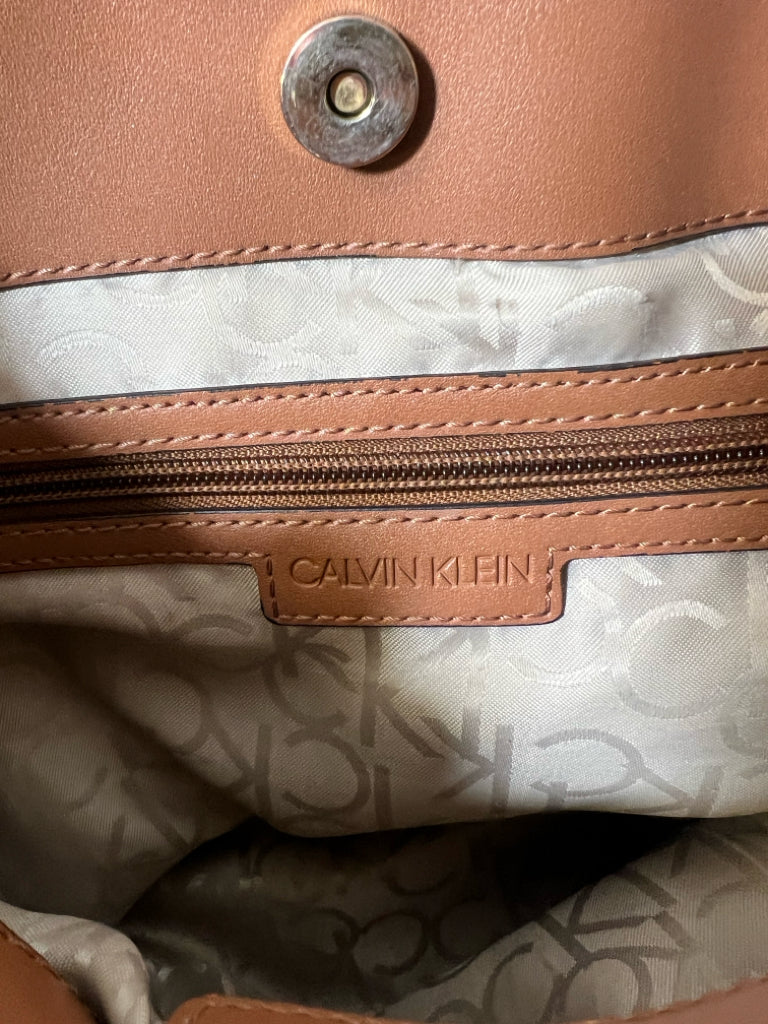 Calvin Klein tan/beige logo bag