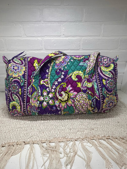 Vera Bradley Heather Purple Paisley Quilted Duffle