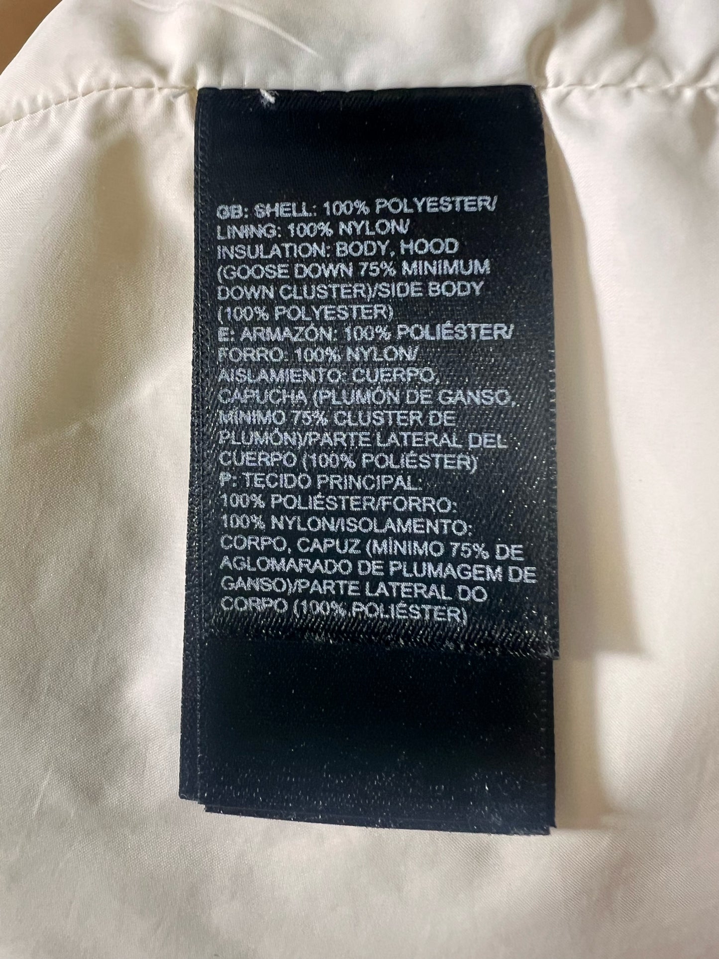 Size M The North Face Niche Ivory Down Filled Hooded Vest