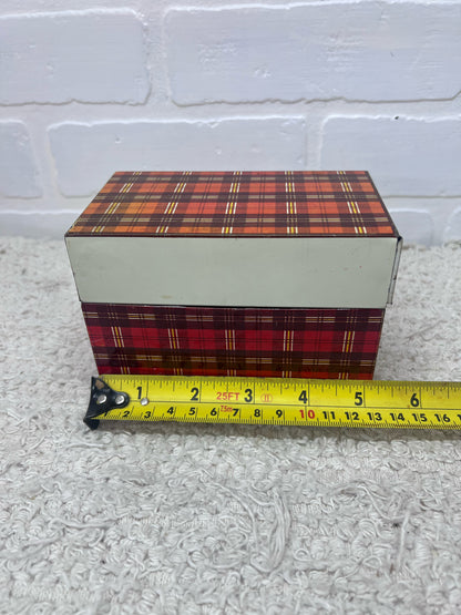 Ohio Art Red Plaid Recipe Box