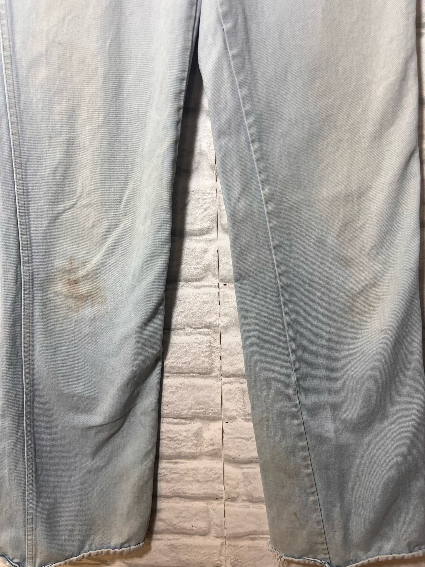 French Star Size 31 Waist Light Wash Long Inseam Wide Leg jeans