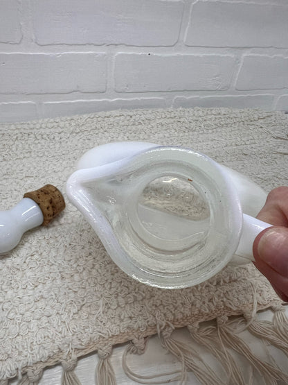 Jim Beam 1950's Milk Glass Decanter