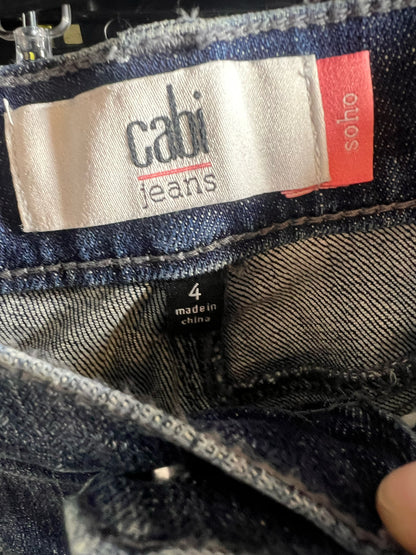 CAbi Size 4 Mid-Rise SoHo Cropped Length Jeans