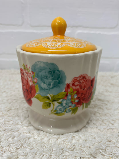 Pioneer Woman Lidded Floral Sugar bowl