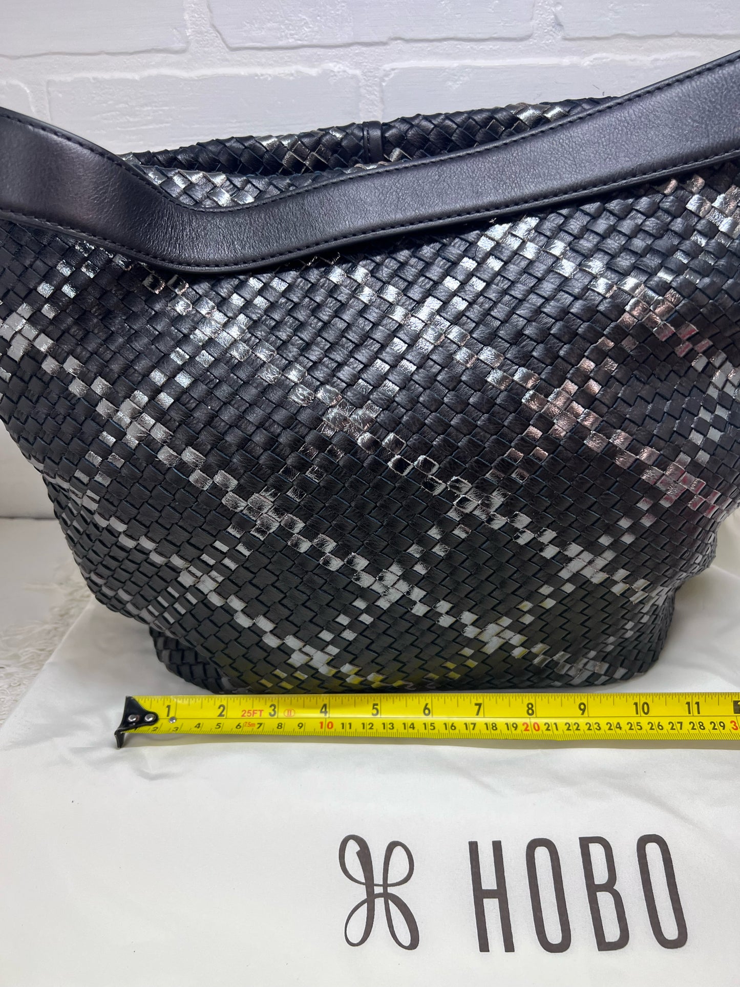 NWT Hobo Harley Hobo Bag in Black & Metallic Woven Leather